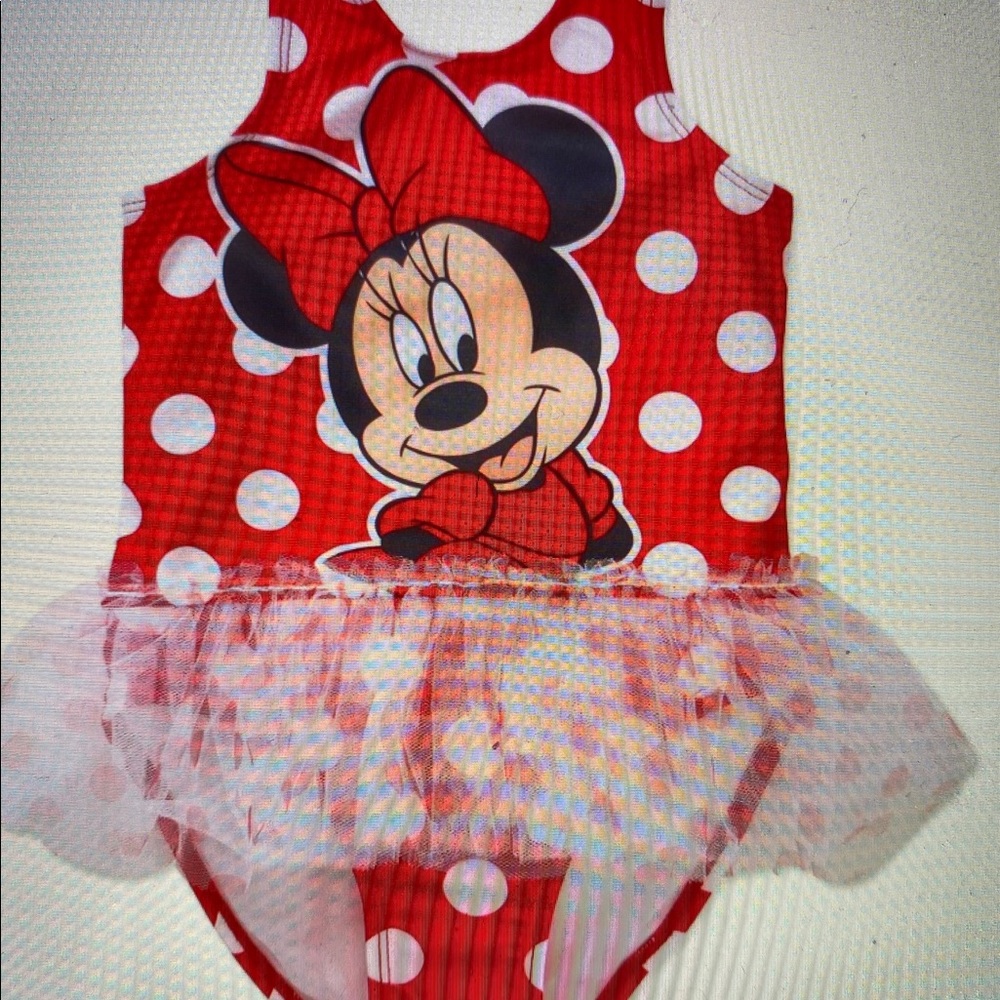 Disney Red Polka Dot Minnie Mouse Bathing Suit